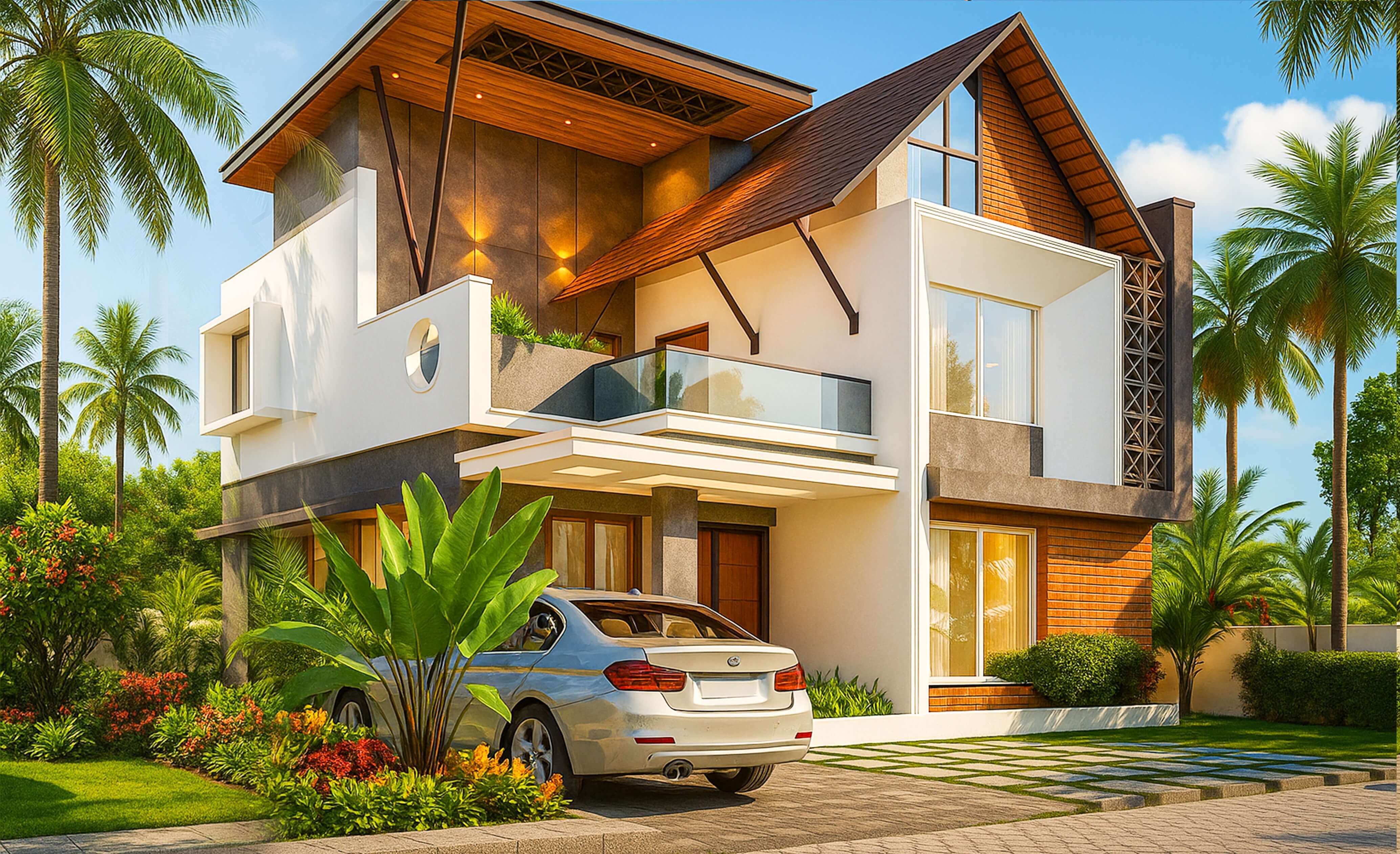 Modern luxury villa exterior